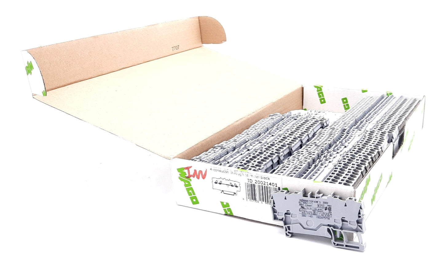 New Lot of 85 Wago 2002-1401 TOP JOBS Terminal Blocks, Clamp Cage, 800V, 22-12AWG