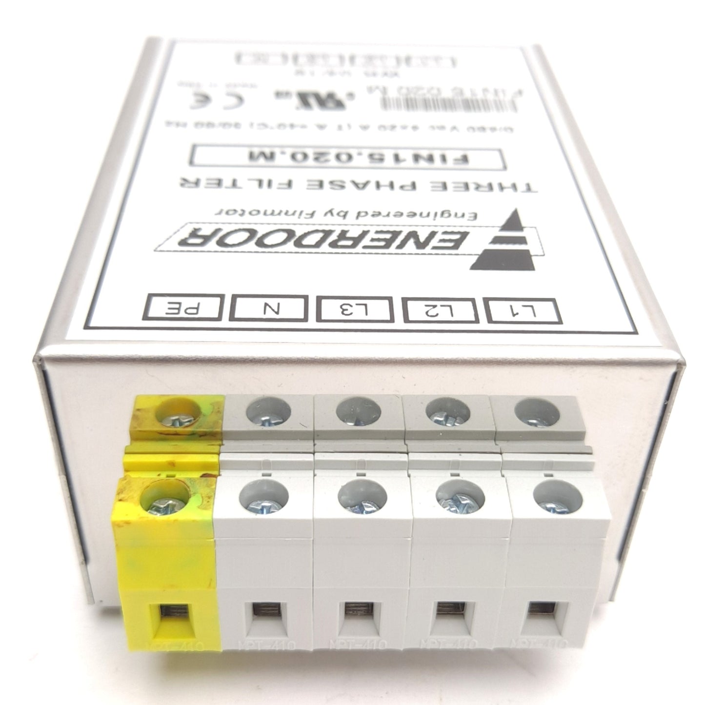 New Enerdoor FIN15.020.M EMI/RFI Filter, Three-Phase Plus Neutral, 480VAC 20A
