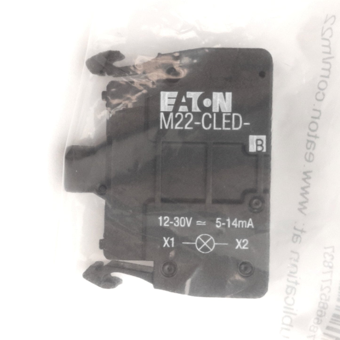 New Eaton M22-CLED-B Front Mount LED Element, 12-30VAC/DC 5-14mA, Blue