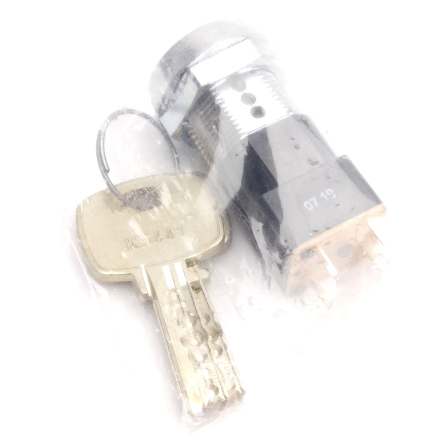 Used Lorlin DSL-6-A-D Lock & Key Switch, 2-Position, DPST, 80A 250VAC Contact