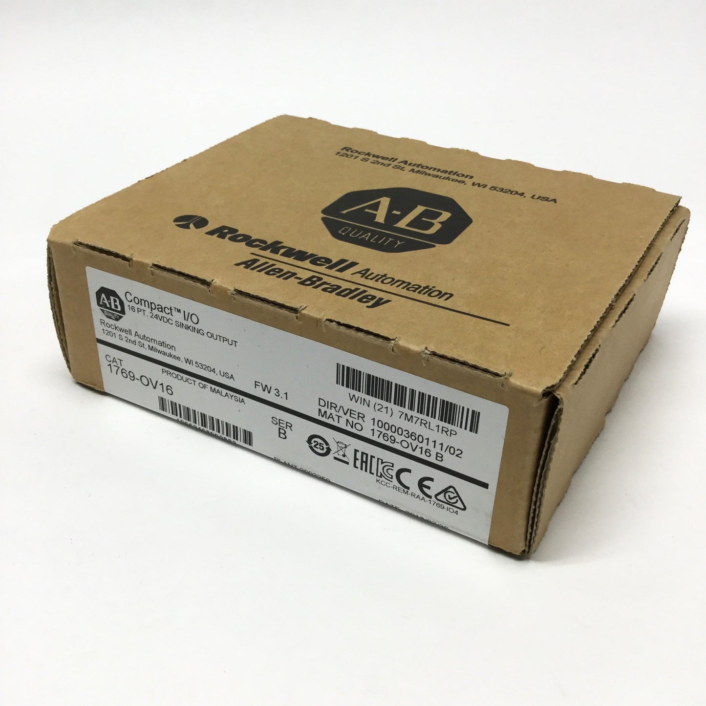 New Allen Bradley 1769-OV16 Ser. B CompactLogix PLC Output Module 16-Point 24VDC
