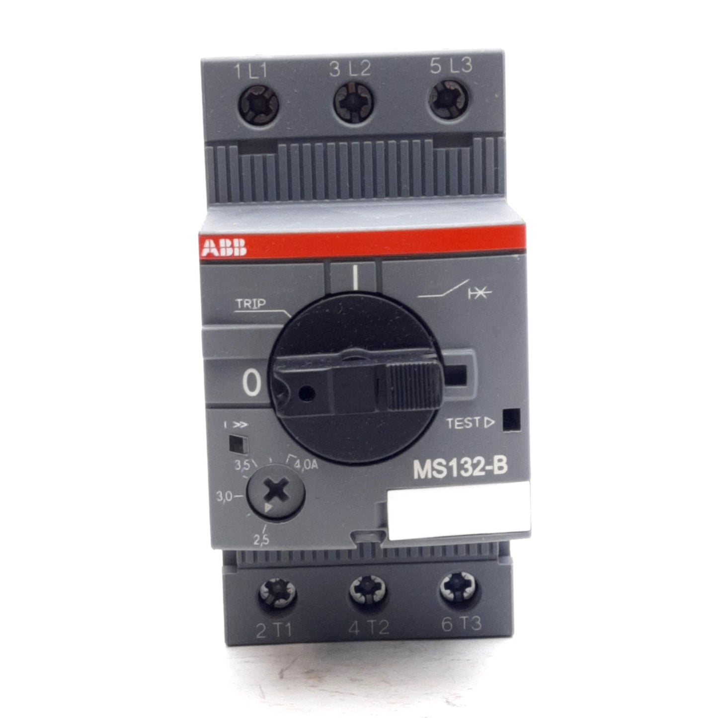 New ABB MS132-4.0B Manual Motor Starter, 3-Pole, 2.5-4.0A, 0.75-3HP, 600VAC Coil