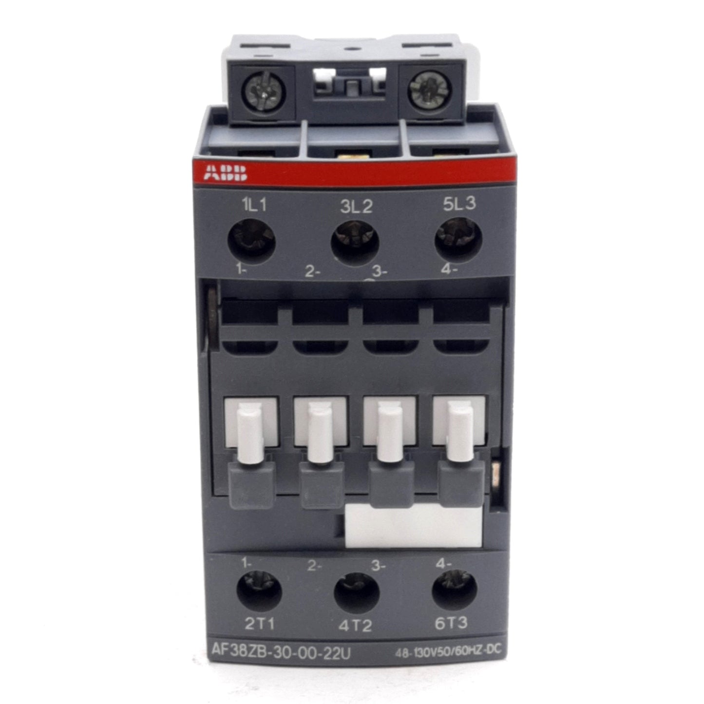 New ABB AF38ZB-30-00-22U Contactor, 3-Pole, 690VAC 50A, 48-130VAC/DC Coil, DIN Rail