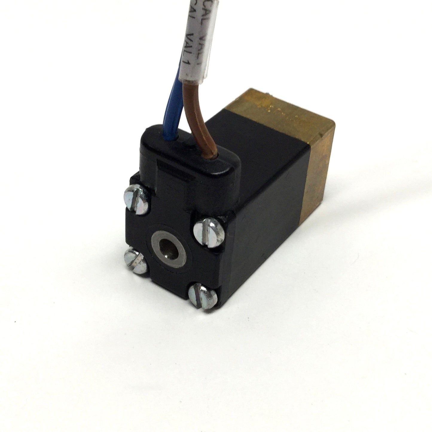 Used Burkert 0201 A 1/16 FKM BR 2-Way Solenoid Plunger Valve, 12VDC Coil, 0-87psi