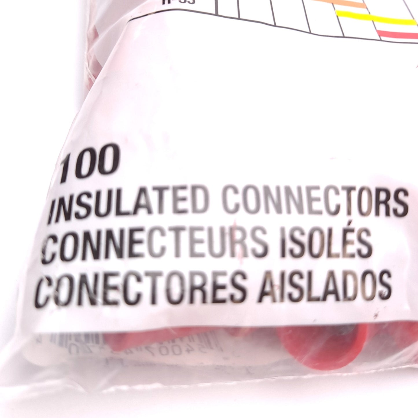New Lot of 100 3M H-35 Highland Wire Connectors, 18-10 AWG, Red, 600V, Twist-On