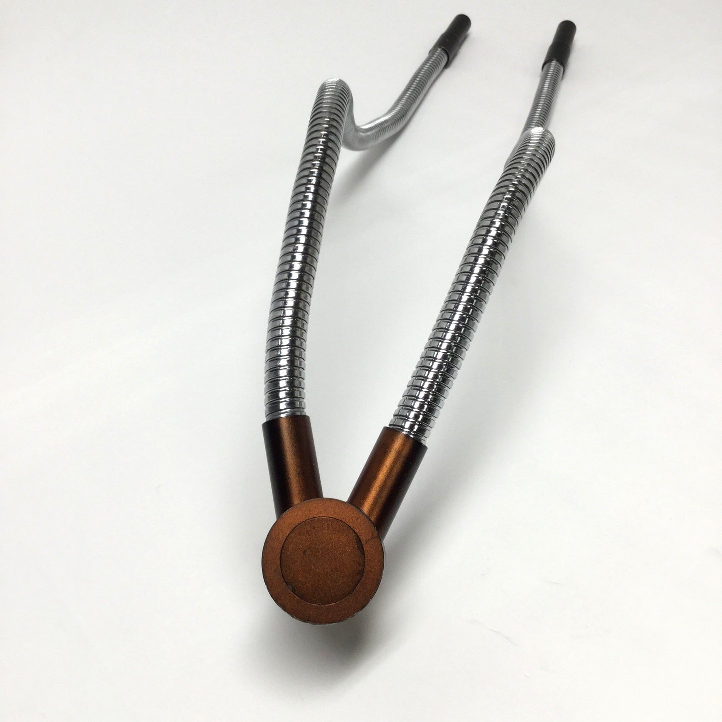 Used Dual Branch Fiber Optic Microscope Light Guide, Flex Gooseneck, 5/8" Input, 18"L