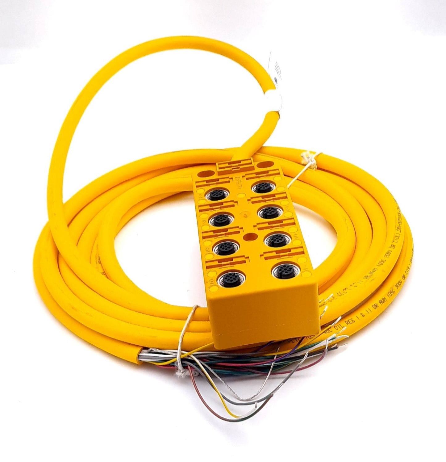 New Turck VB 80.5-4 8-Port Junction Box With Cable M12 Eurofast 8 I/O Ports 48VDC 3A