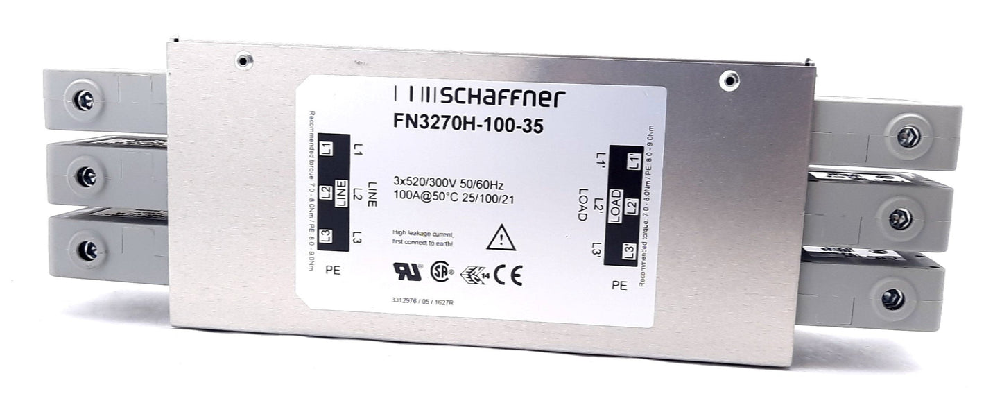 New Schaffner FN3270N-100-35 Power Line Filter Modules Three Phase 300-520V, 100A