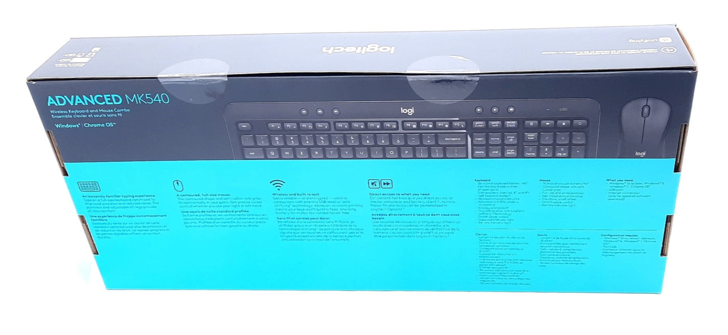 New Logitech MK540 Wireless Keyboard and Mouse Windows/Chrome OS