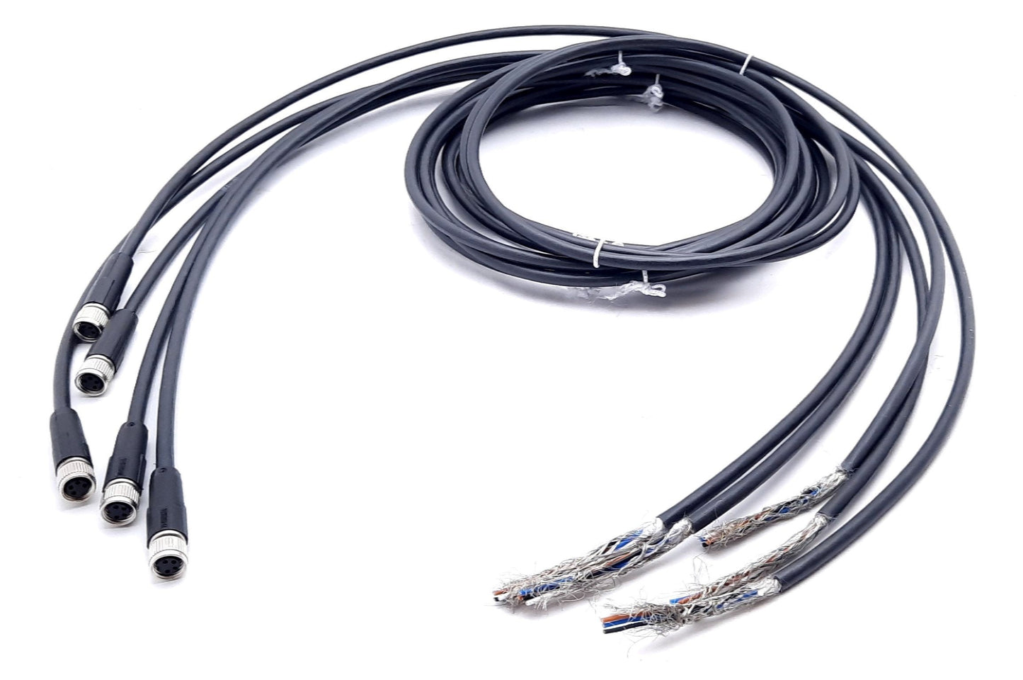 New Lot of 5 Phoenix Contact SAC-4P-M 8MS-M 8FS SH BK/.../... Sensor Actuator Cable