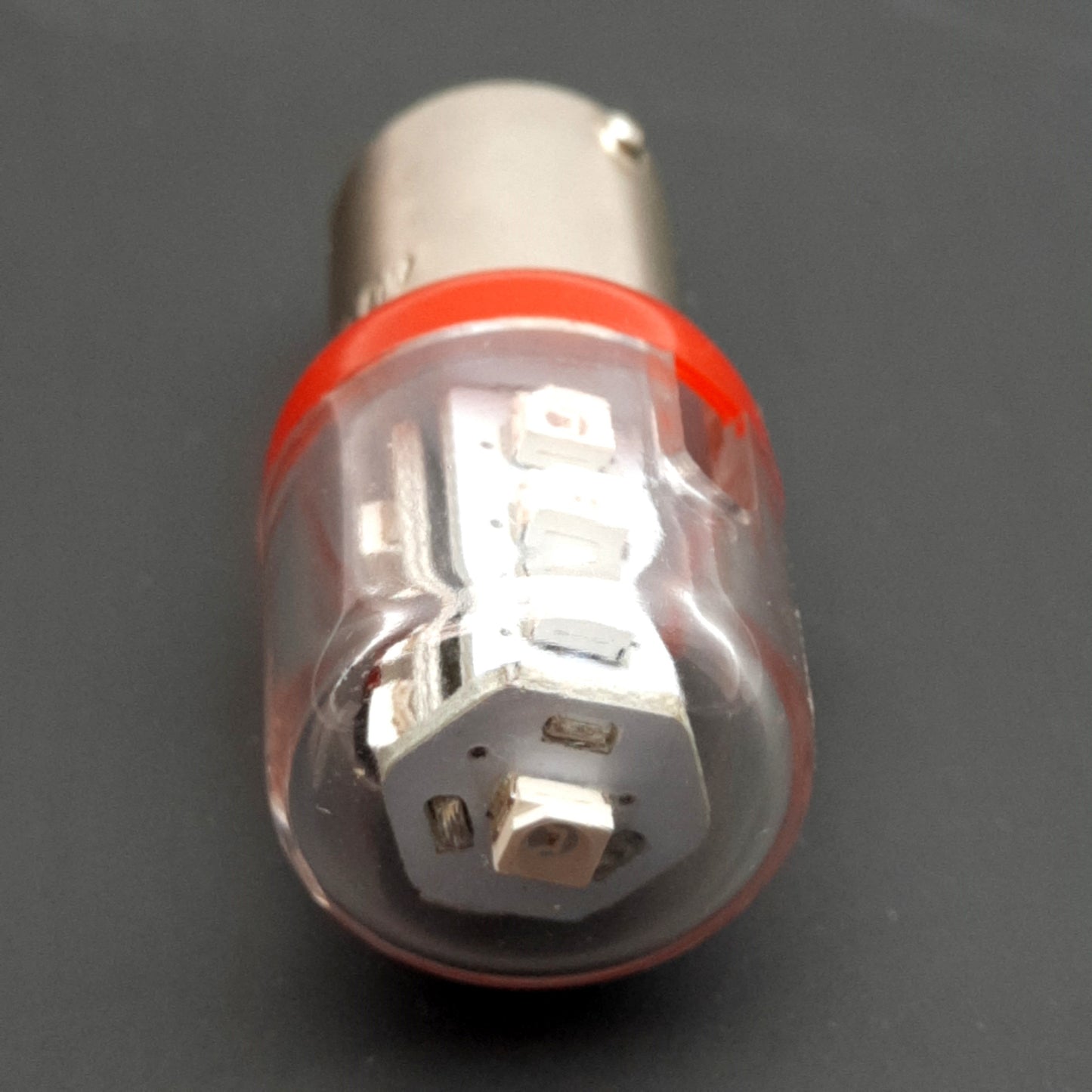 New Texelco 11EB2 Series BA 15D LED Bulb, 360° Diffused, Red, 10 LEDs, 24VAC/DC