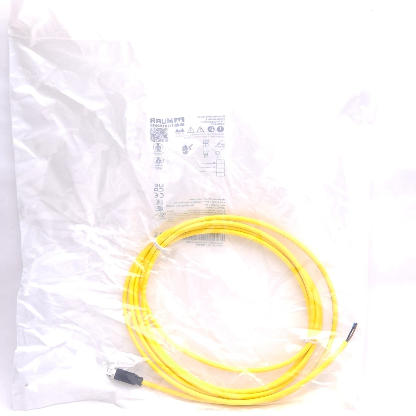 New Murr Elektronik 7000-08041-0300300 Cable , M8 3-Pin Female to Flying Leads, 3m