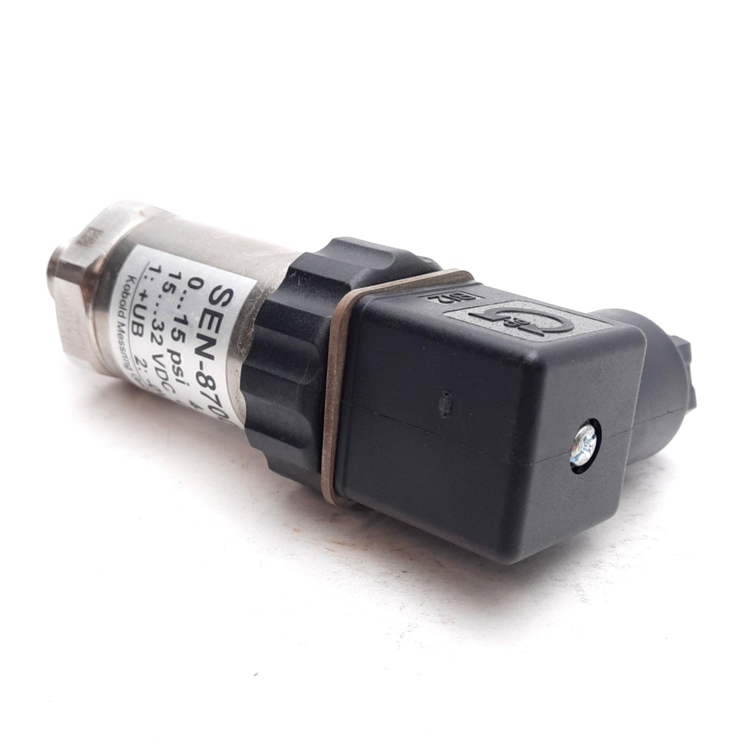 New Kobold SEN-8700N20P025 Pressure Sensor 0-15PSI, 15-32VDC, 4-20mA Output, 1/4 NPT