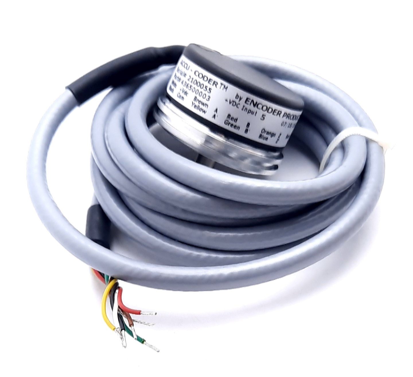 New Accu-Coder 15S-19M2-1000N5QHV-F05-SPEC 654 Incremental Shaft Encoder 5VDC