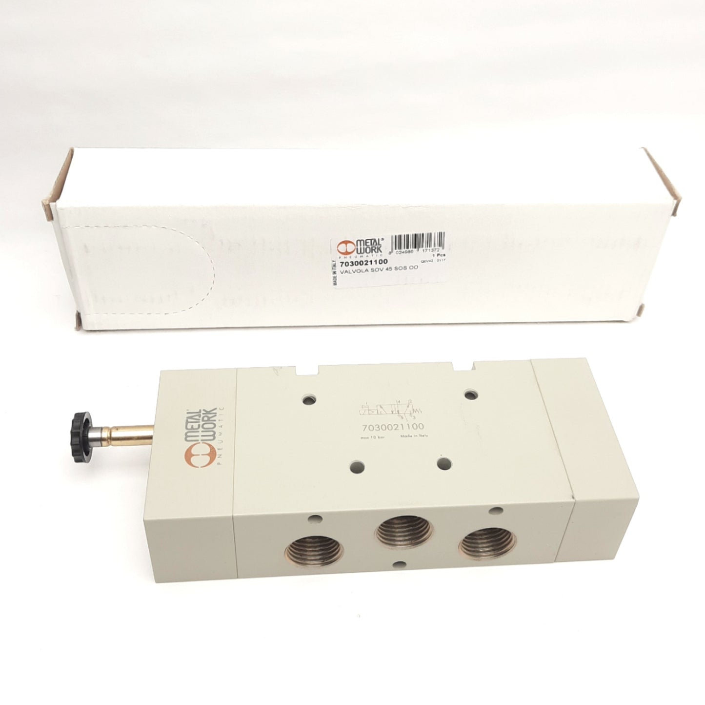 New Metal Work 7030021100 SOV45SOSOO Valve, 5/2-Way, Spring Reset, 10bar, G1/2