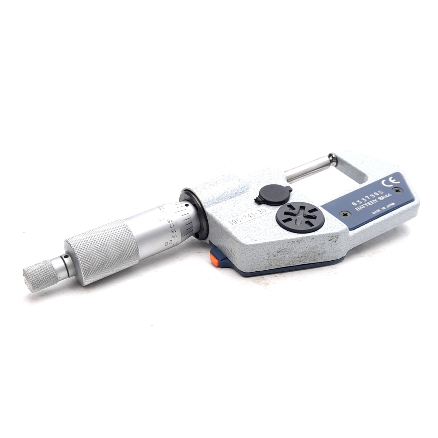 Used Mitutoyo 395-741-30 Spherical Face Micrometer, 0-1in, 0.00005in Resolution
