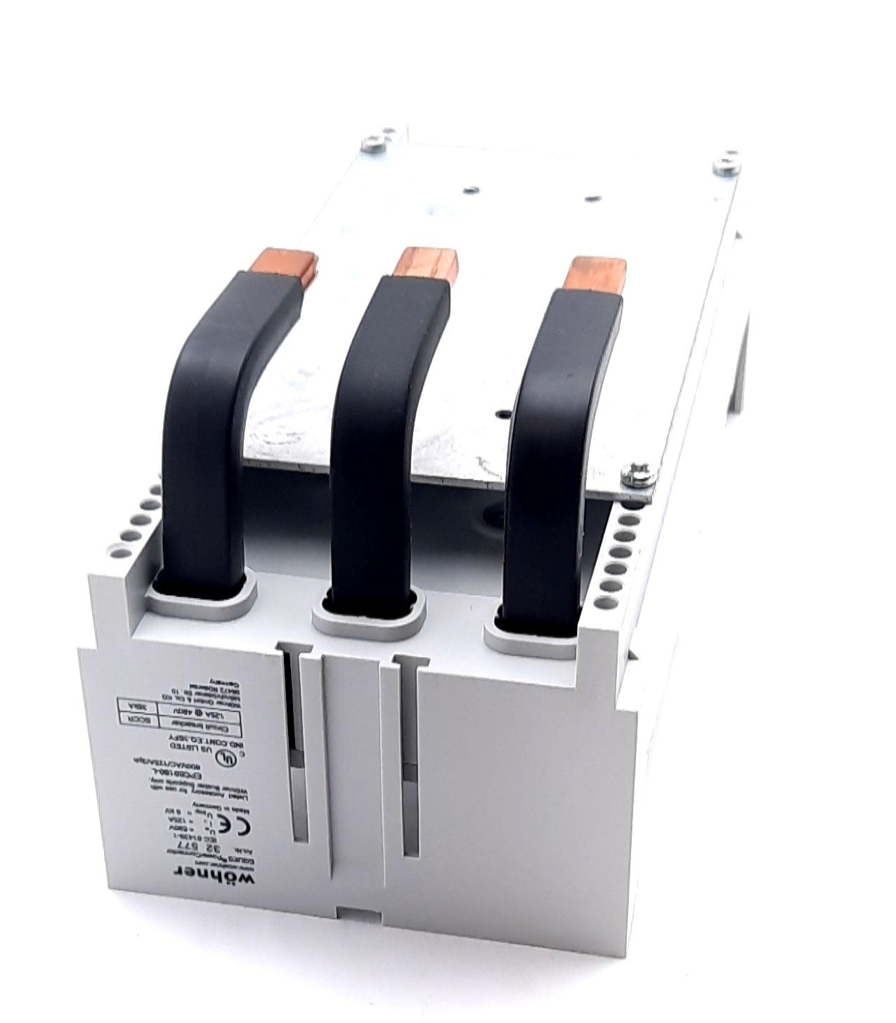 New Wohner 32577 Bus Bar Adapter 3 Pole 690VAC, 160A, 800VAC, 6kV, 50 / 60 Hz