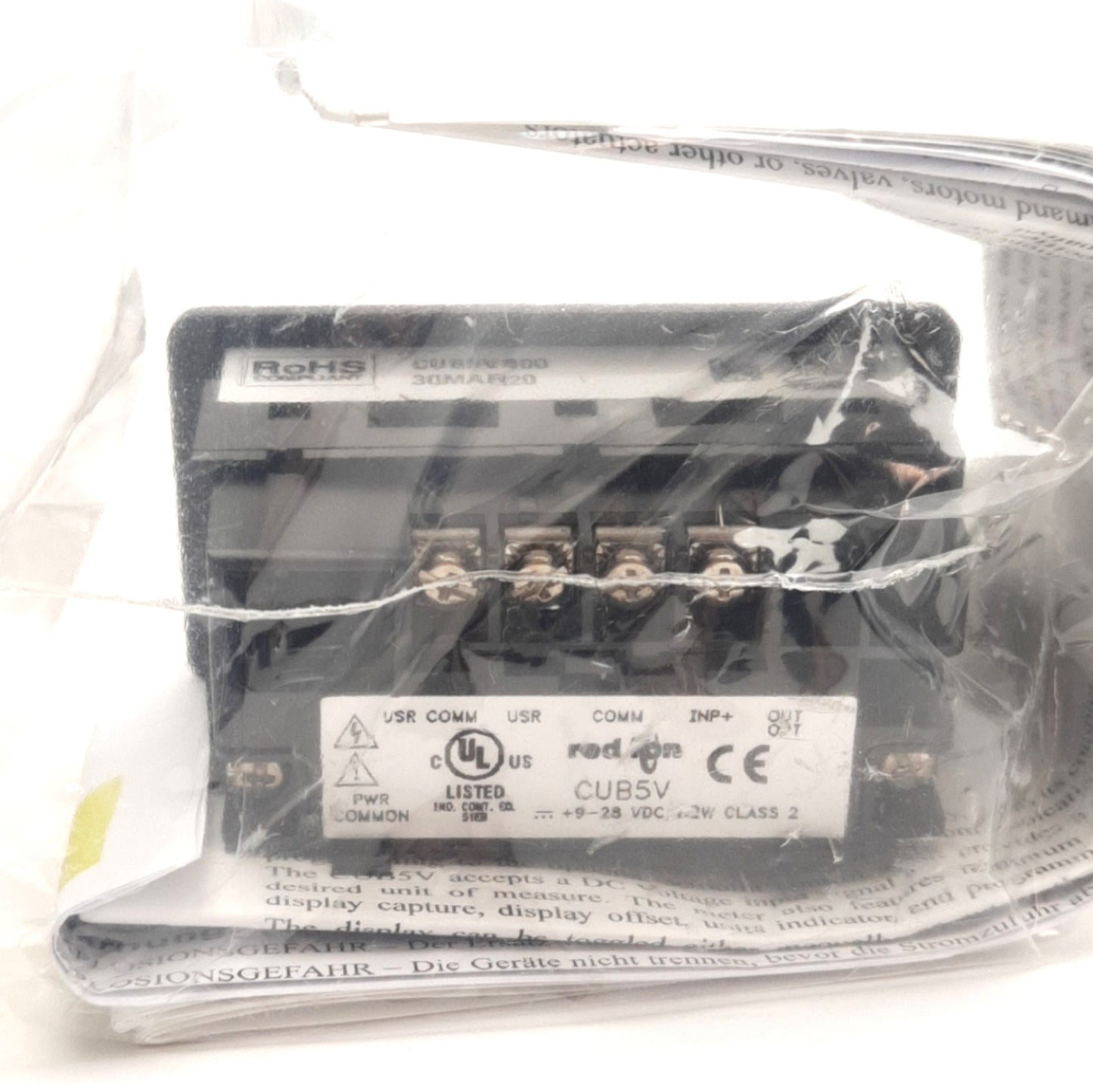 New Red Lion Controls CUB5VB00 Panel Meter, DC Voltage: 200mV/2V/20V/200V, 115mA Max