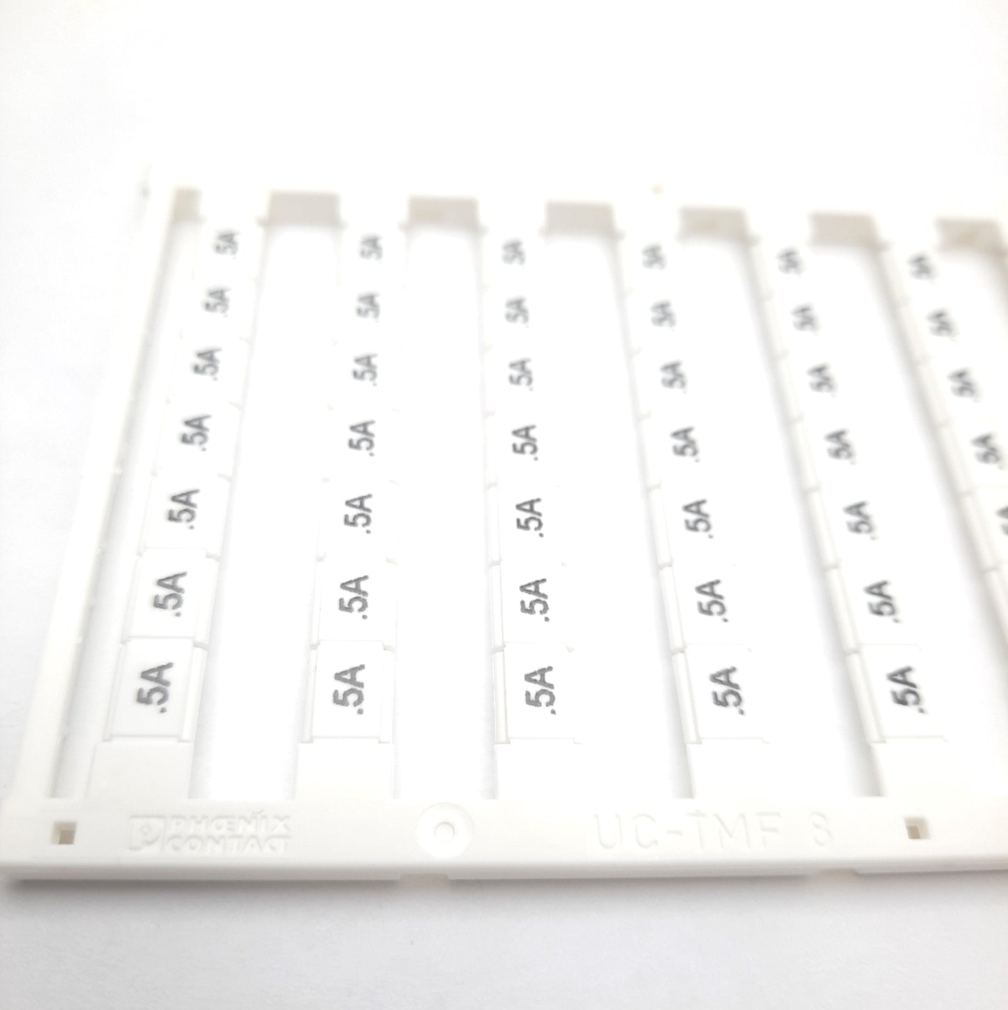 New – Open box Lot of 5 Phoenix Contact UC-TMF 8 CUS Terminal Block Sheets, Marking: ".5A"