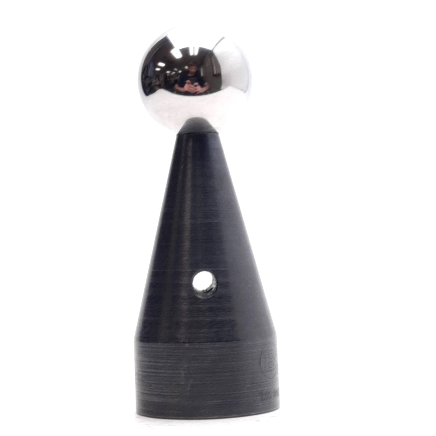 Used Bal-Tec PM-PB-B100 CMM Probe Sphere, ø1in Ball, ø1.25in Base, M10x1.5 Thread
