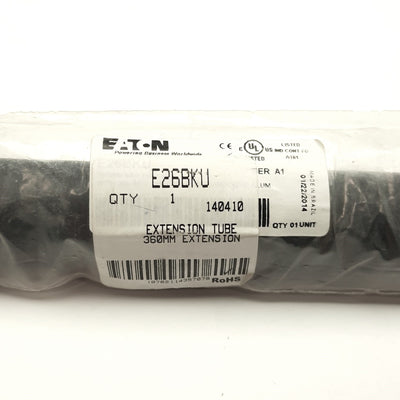 Used Eaton E26BKU E26 Series Stack Light Extension Tube, Aluminum, 360mm, 3/4"NPT