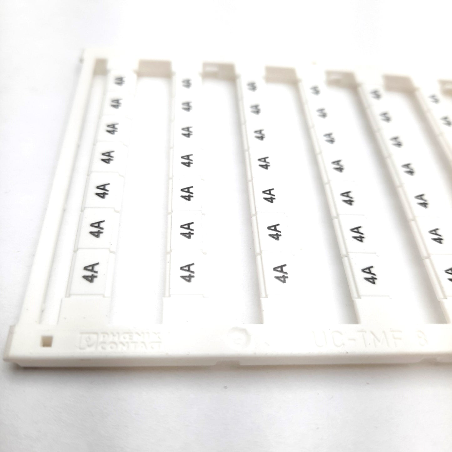 New – Open box Lot of 10 Phoenix Contact UC-TMF 8 CUS Terminal Block Sheets, Marking: "4A"