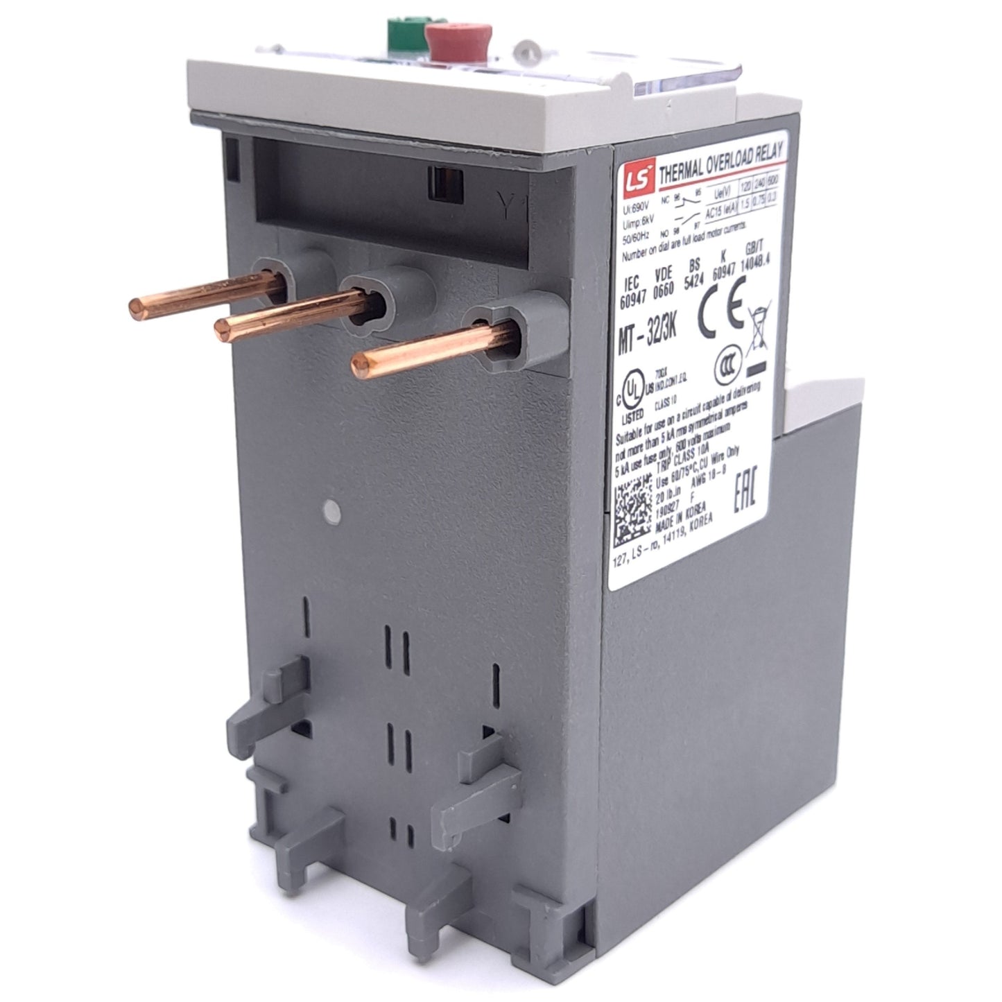 New LS Electric MT-32/3K Thermal Overload Relay, 3-Pole, 5-8A, N/O & N/C Auxiliary