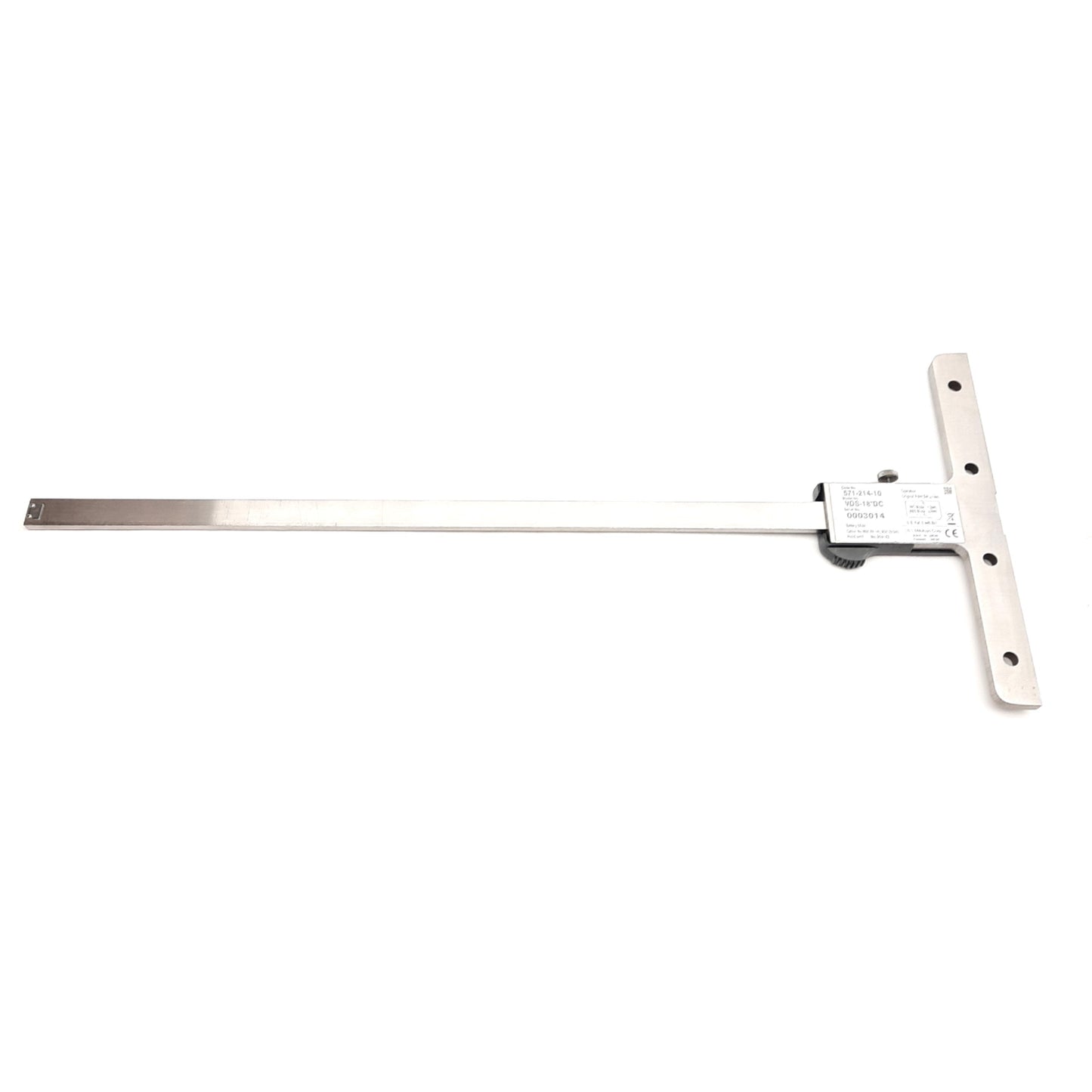 Used Mitutoyo 571-214-10 Digimatic Depth Gage, 0-18in, 0.0005in Resolution, ±0.002in