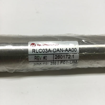 New Norgren RLC03A-DAN-AA00 Double-Acting Air Cylinder, 3" Stroke, 3/4" Bore