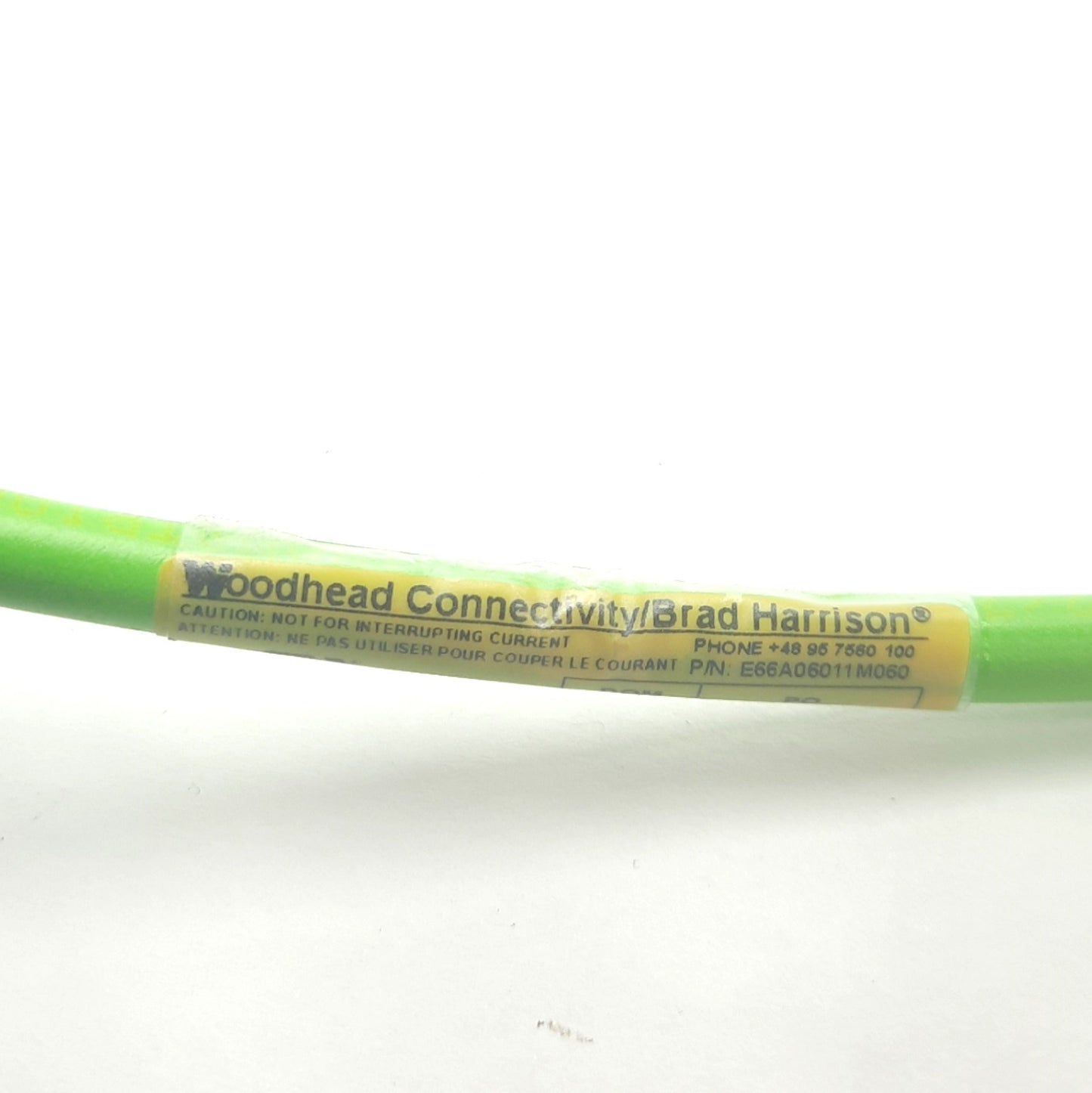 New Molex E66A06011M060 Ethernet Double-Ended RJ45 Cordset, 22 AWG, 6m, Shielded PUR