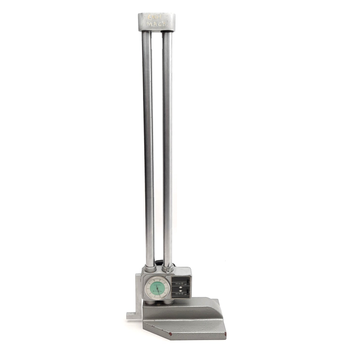 Used Mitutoyo 192-112 Dual Beam Dial Height Gage, 0-18in Range, 0.001in Graduation