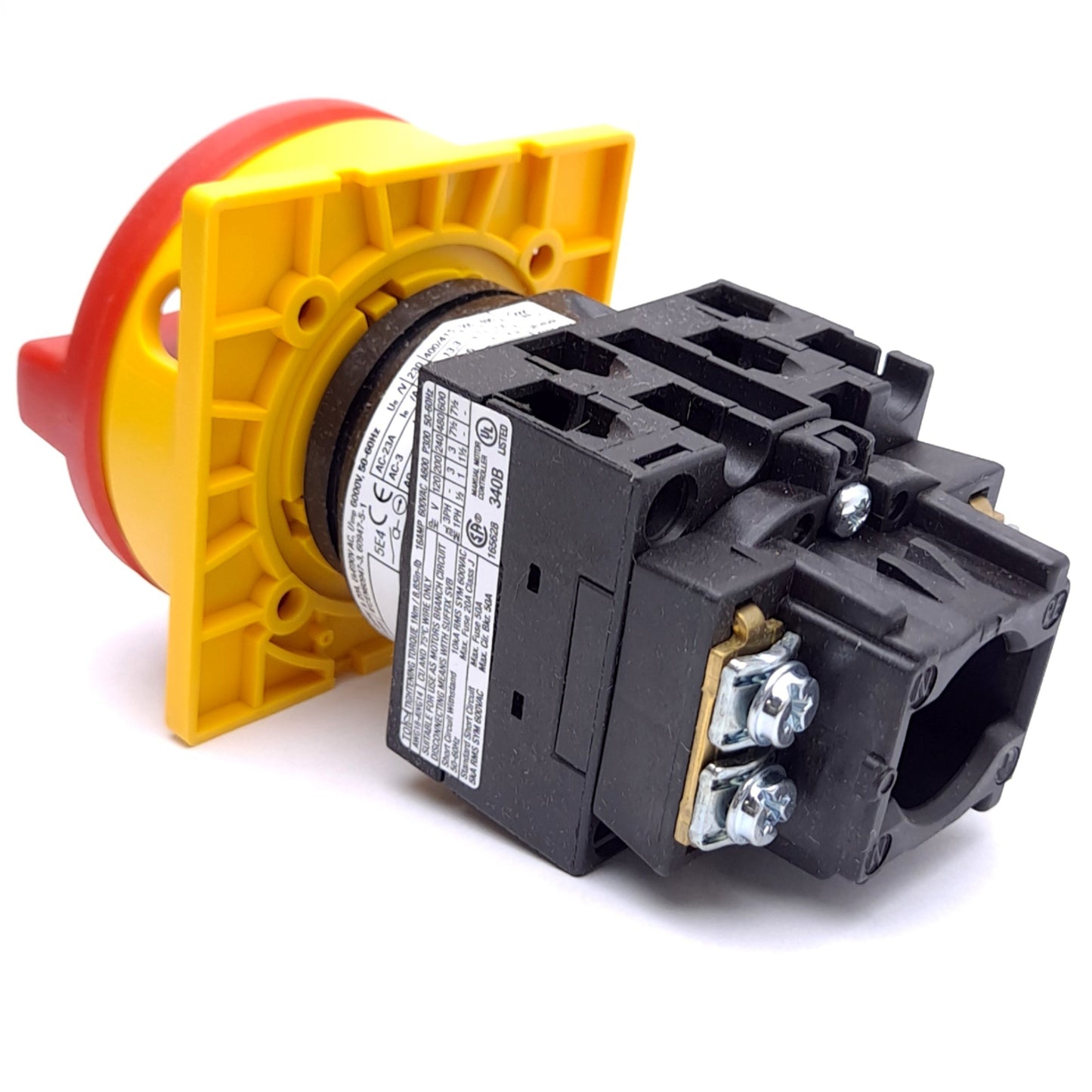 New Eaton T0-2-1/EA/SVB Main Switch, 3-Pole, 690VAC 20A, Red Rotary Handle