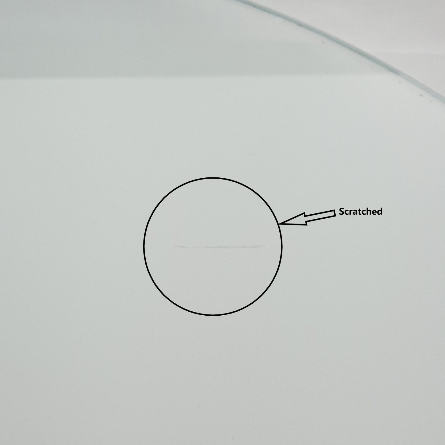 Used OGP Optical Comparator Glass Face Plate ø20-3/16in, 90° Faded Markings *Scratch*