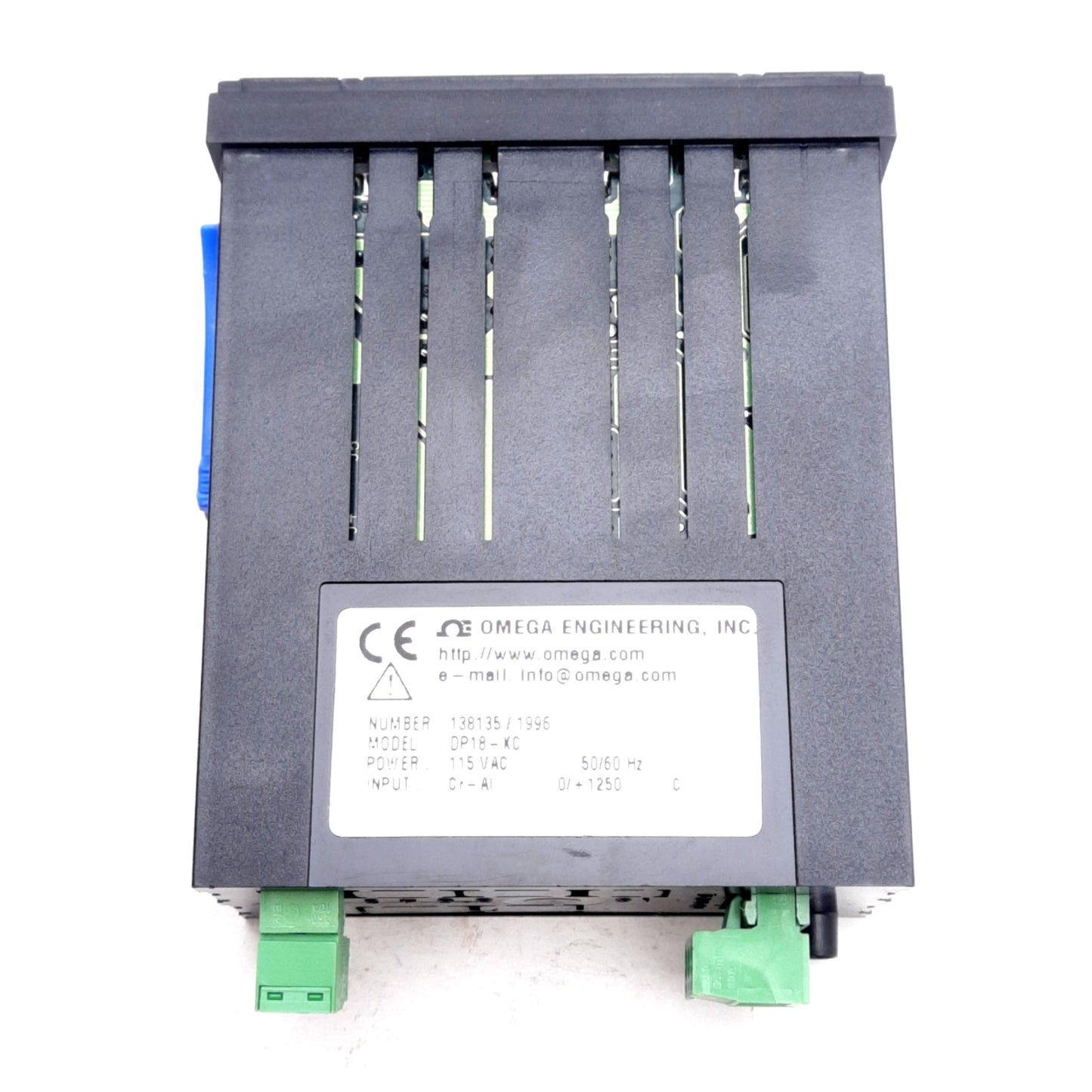 Used Omega DP18-KC Thermocouple Input Temperature Indicator, Type K, 0-1250°C, 115VAC