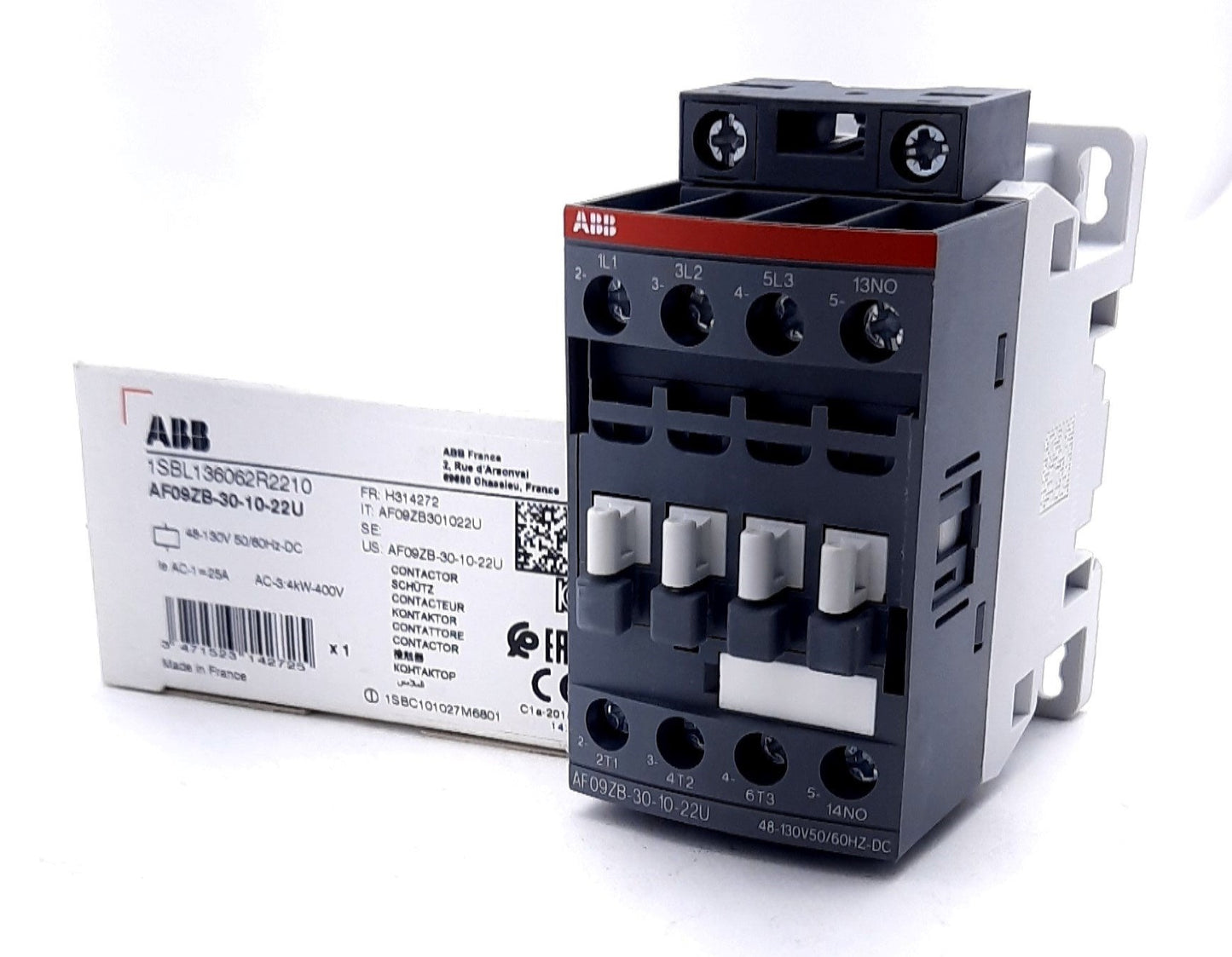 New ABB AF09ZB-30-10-22U Contactor 690V, 48-130VAC, 3N.O, 0N.C