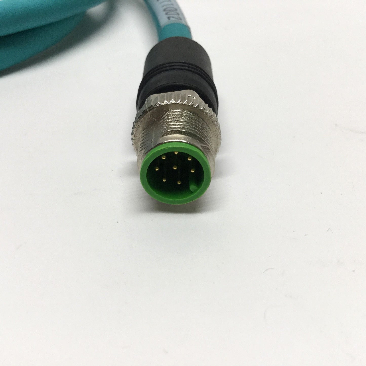 Used Murr 7700-48511-S4W0100 Ethernet Networking Cable M12 Male 8-Pin CAT5e, 1m