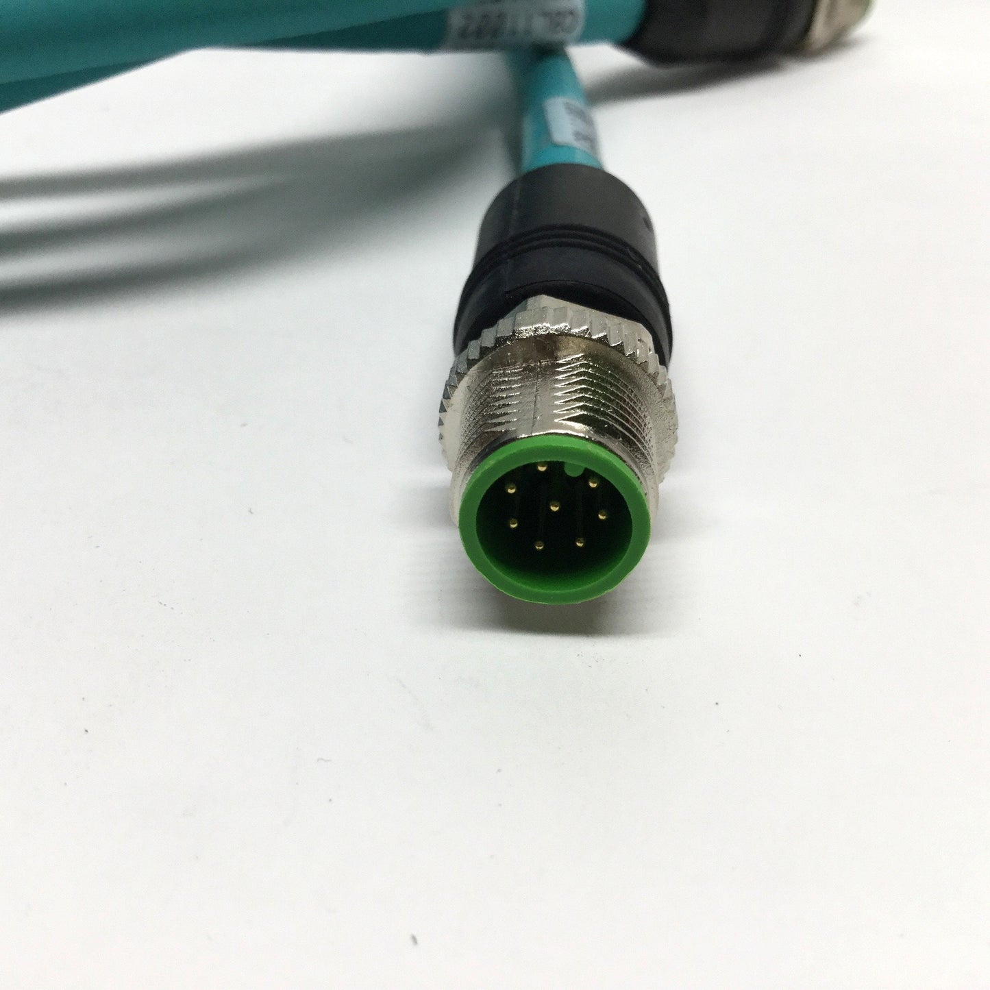 Used Murr 7700-48511-S4W0200 Ethernet Networking Cable M12 Male 8-Pin CAT5e, 2m