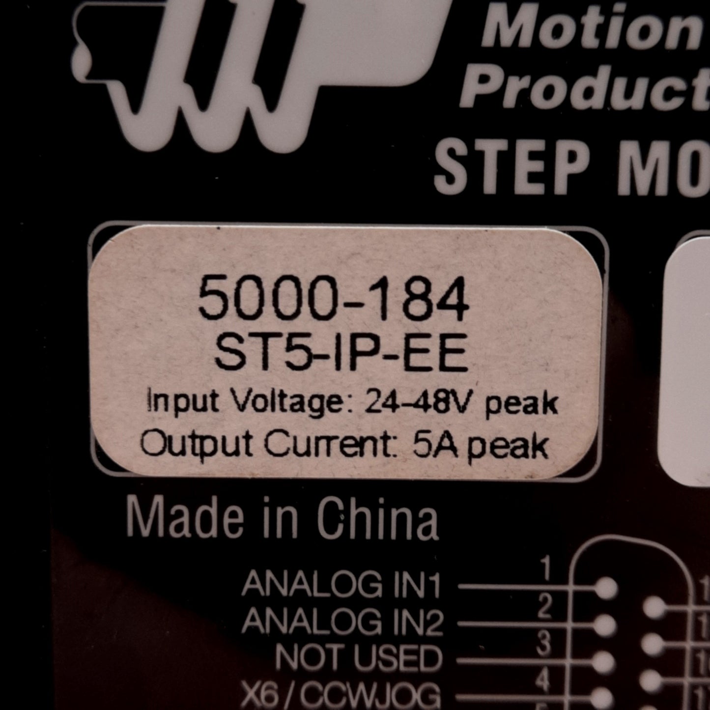Used Applied Motion ST5-IP-EE Microstep Drive, 24-48VDC Input, 0.1-5A/phase Output