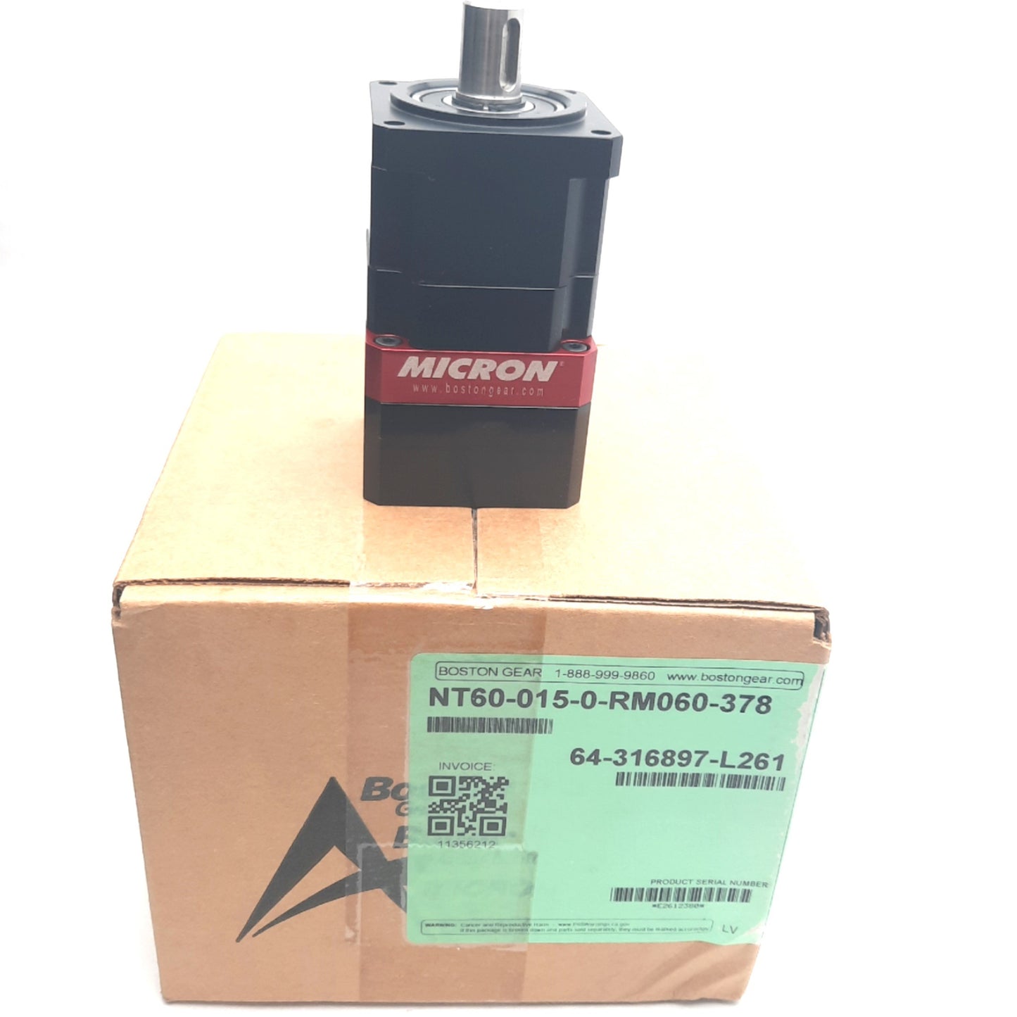 New Boston Gear NT60-015-0-RM060-378 Planetary Gearbox ø10mm Bore, ø16mm Shaft, 15:1