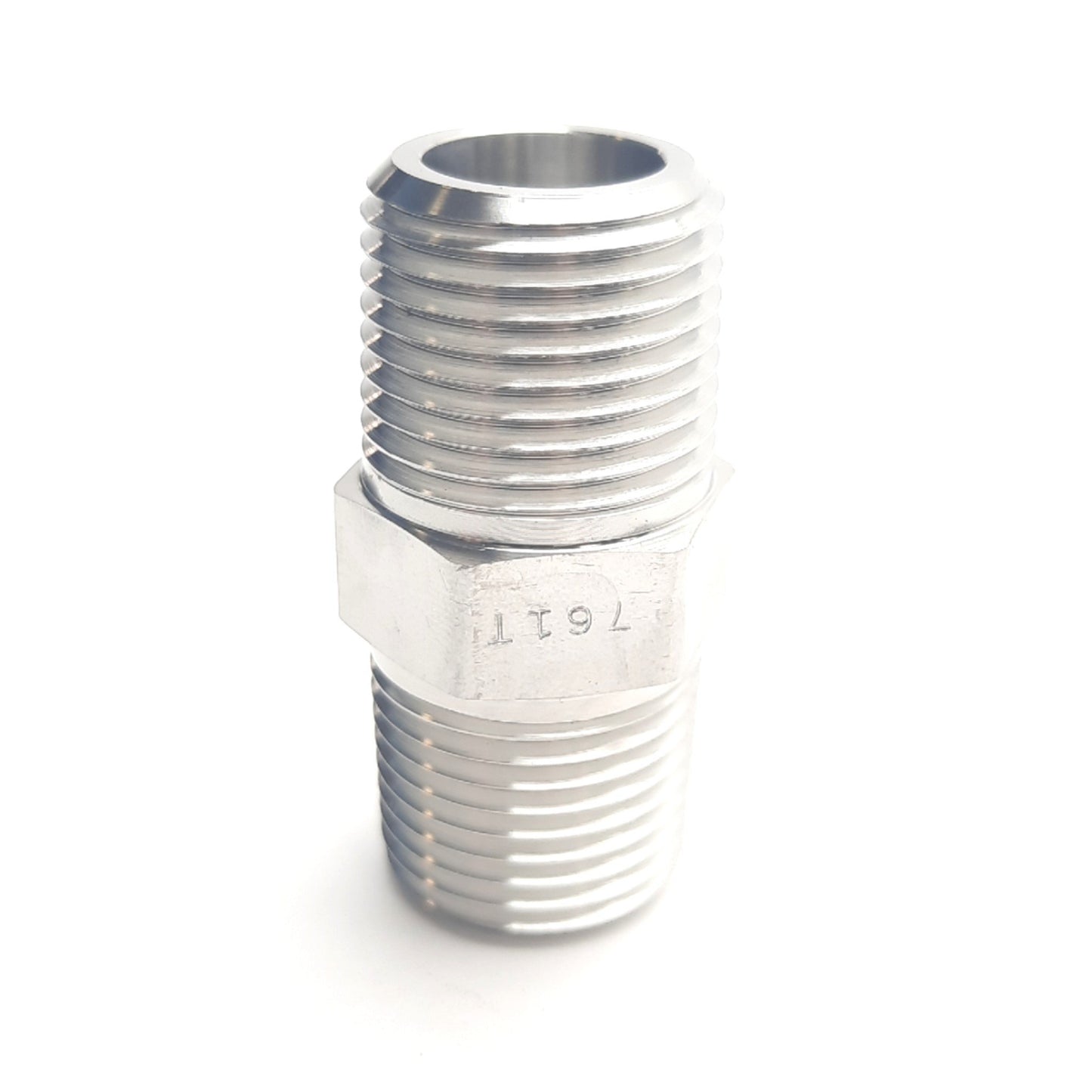 New Lot of 5 Parker 1/2 FF-SS Pipe Nipple, 1/2" NPTF Male, 7200psi, 1.89in Length