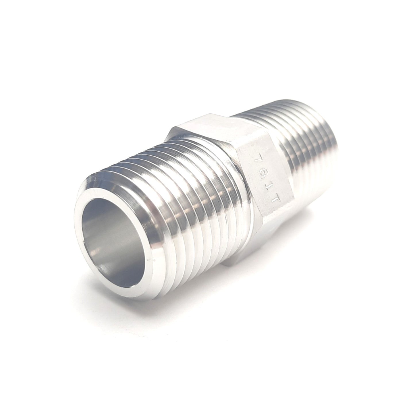 New Lot of 5 Parker 1/2 FF-SS Pipe Nipple, 1/2" NPTF Male, 7200psi, 1.89in Length