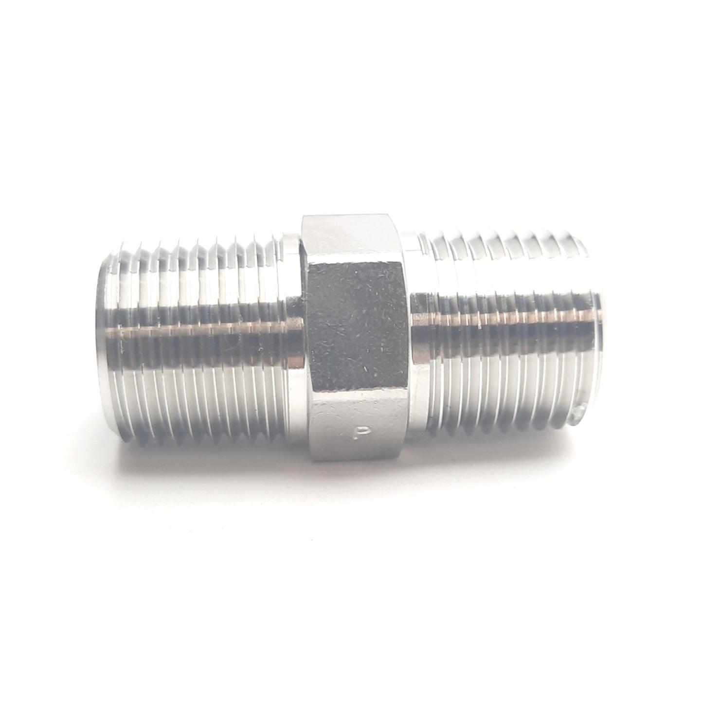 New Lot of 5 Parker 1/2 FF-SS Pipe Nipple, 1/2" NPTF Male, 7200psi, 1.89in Length