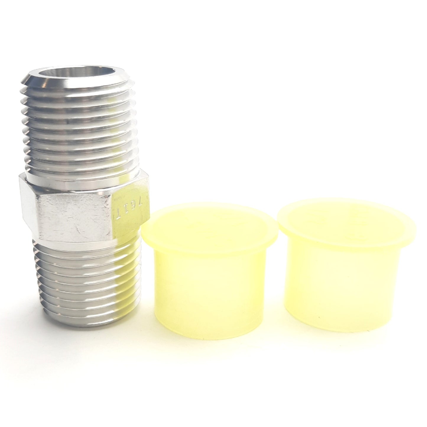 New Lot of 5 Parker 1/2 FF-SS Pipe Nipple, 1/2" NPTF Male, 7200psi, 1.89in Length