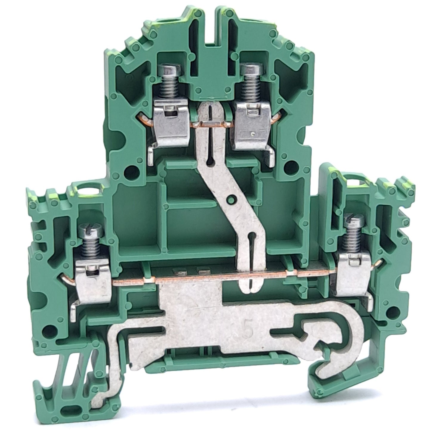 New – Open box Lot of 5 Allen Bradley 1492-JDG4C Grounding Terminal Block, 2-Level, 26-10 AWG