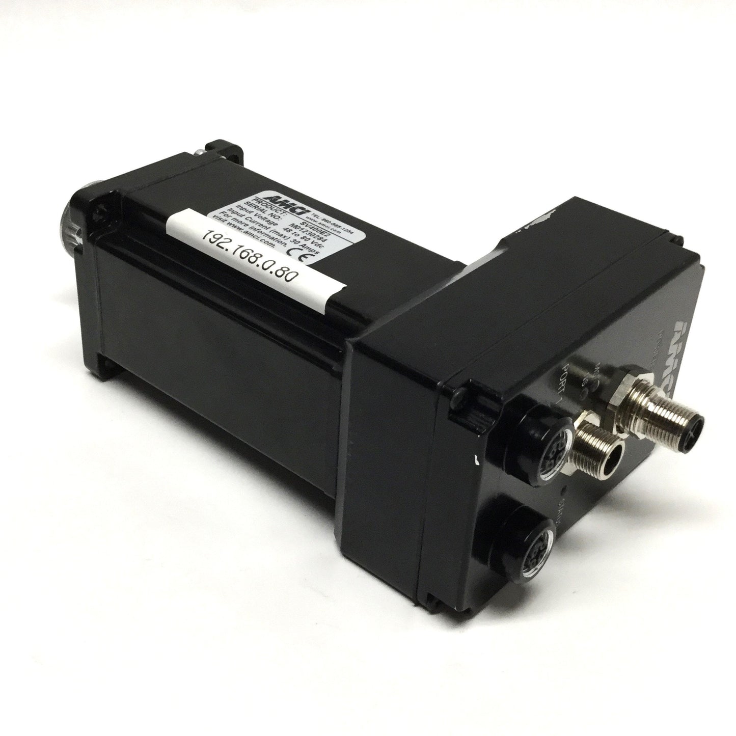 Used AMCI SV400E2 Ethernet Network Integrated Stepper Motor 48-80VDC 10A, 60mm Frame