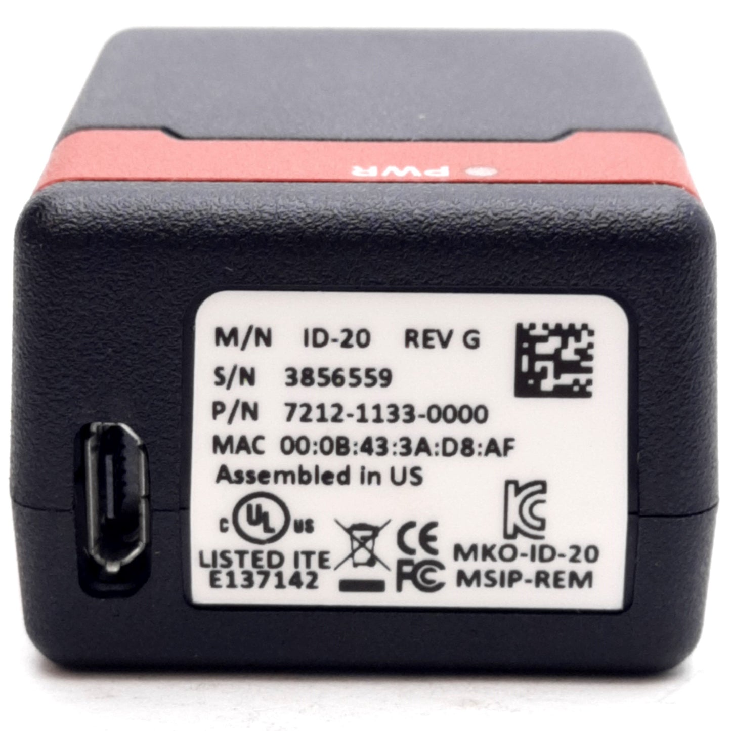 New Microscan 7212-1133-0000 ID-20 Barcode Scanner 1D/2D Codes SXGA Micro USB 5VDC