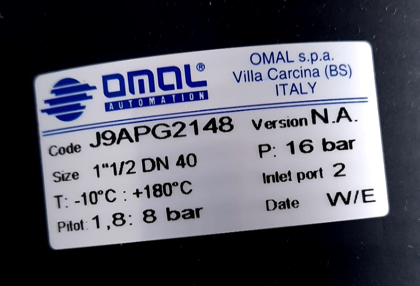 New Assured Automation J9APG2148 Bronze Angle Seat Valve Spring Return Fail Open