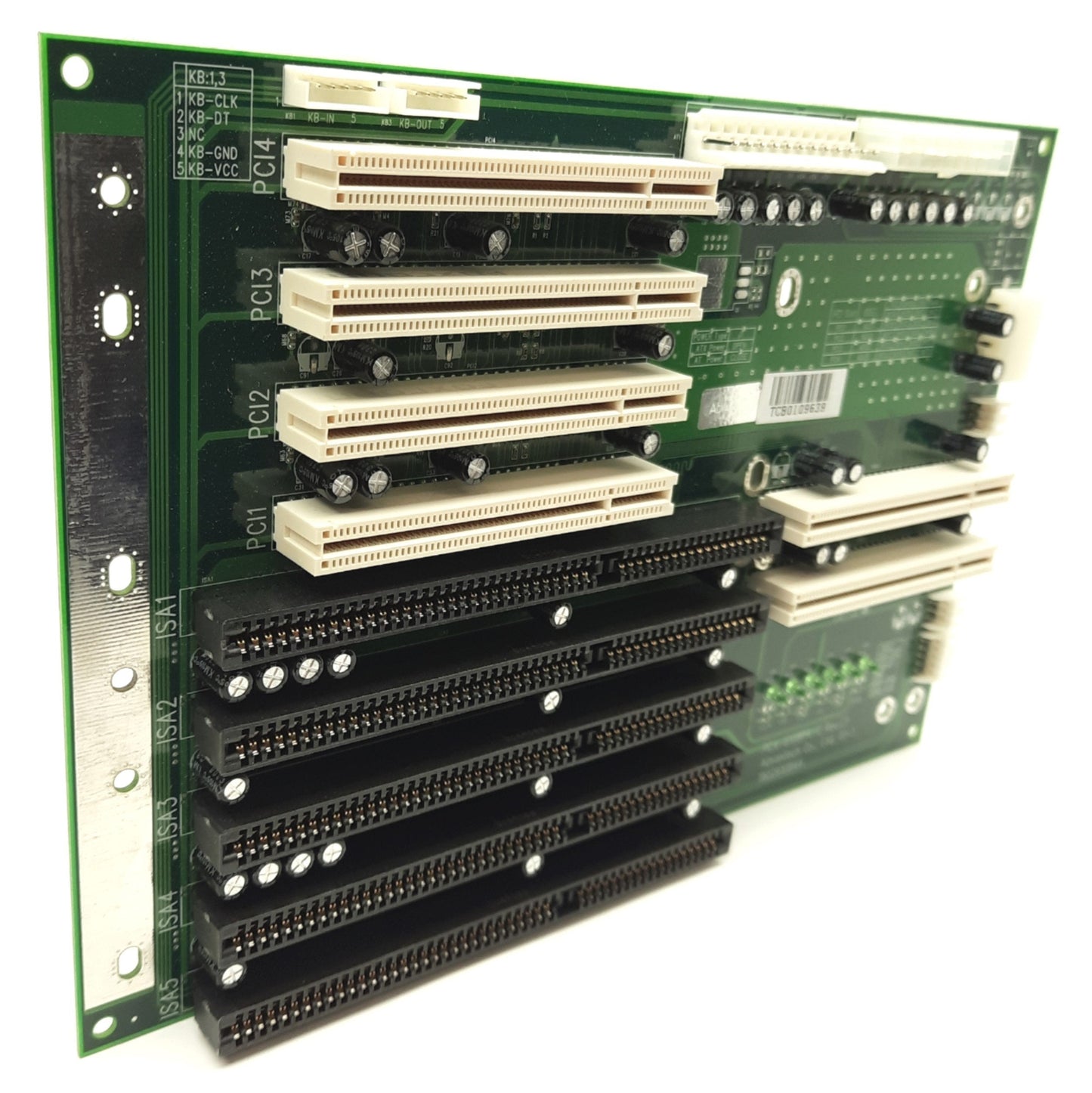 Used Advantech PCA-6108P4-C SBC Backplane, AT/ATX, 2x PICMG 1.0, 3x ISA, 4x PCI