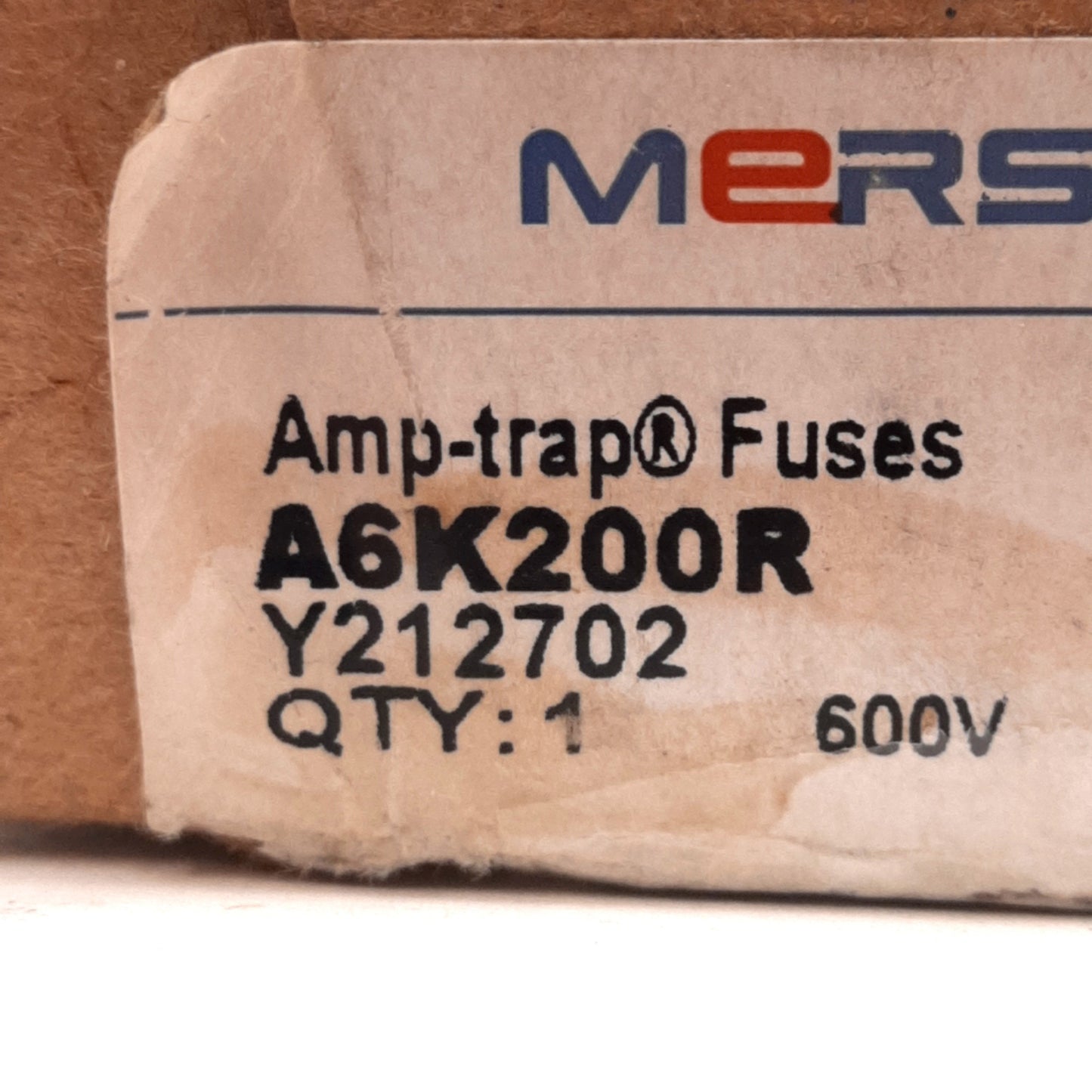 New Mersen A6K200R Amptrap Fast Acting Fuse, Class RK1, 600VAC/300VDC, 200A