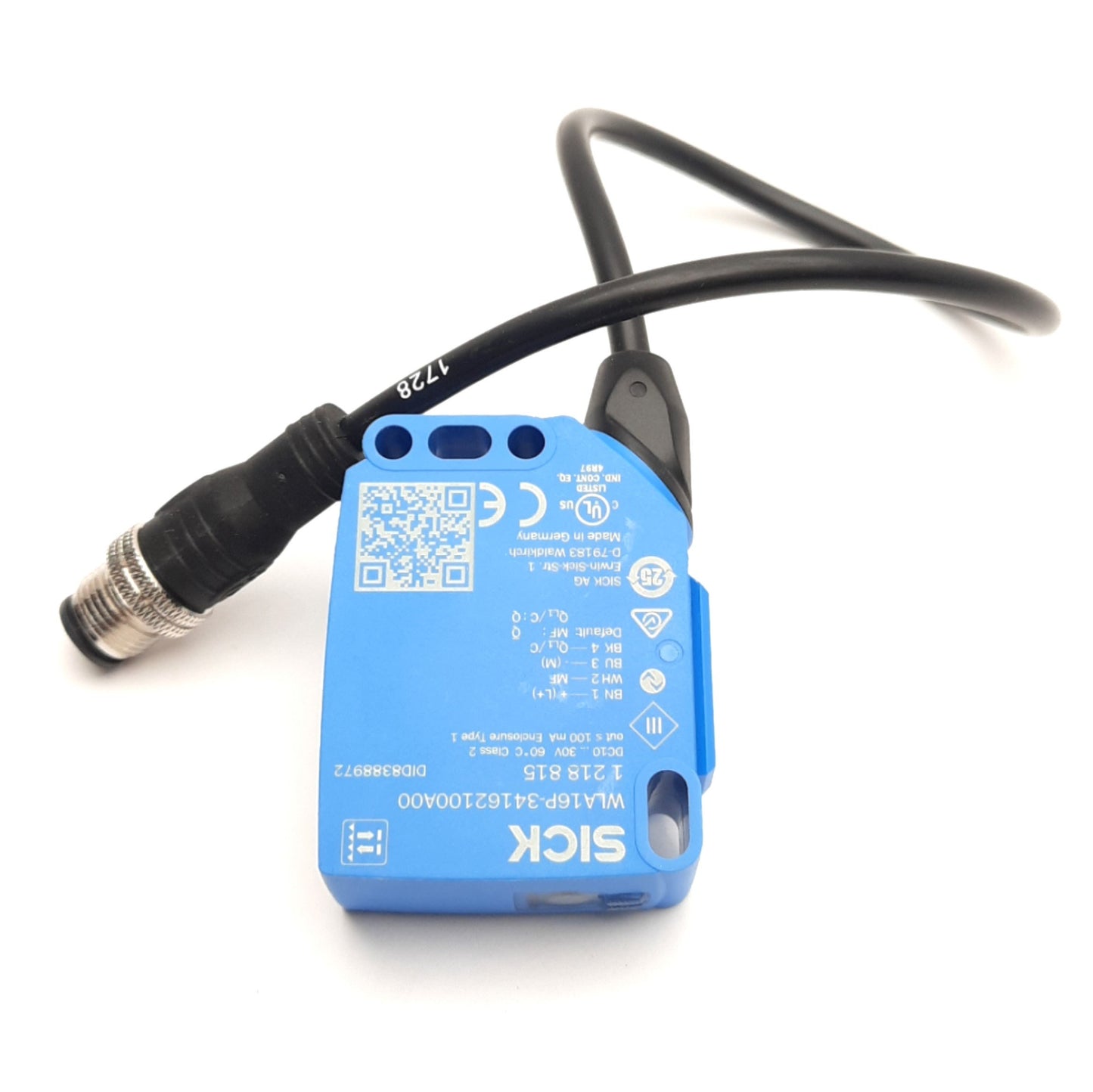New Sick 1218815 Photoelectric Sensor, 10m Range, PNP/NPN, 10-30VDC, M12 4-Pin